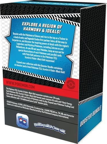 Pokemon Tcg Scarlet & Violet 10.5 Black Bolt Booster Bundle Set