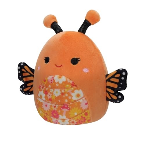 Sqishmellows 16-inch-mony The Orange Monarch Butterfly With A Floral Belly