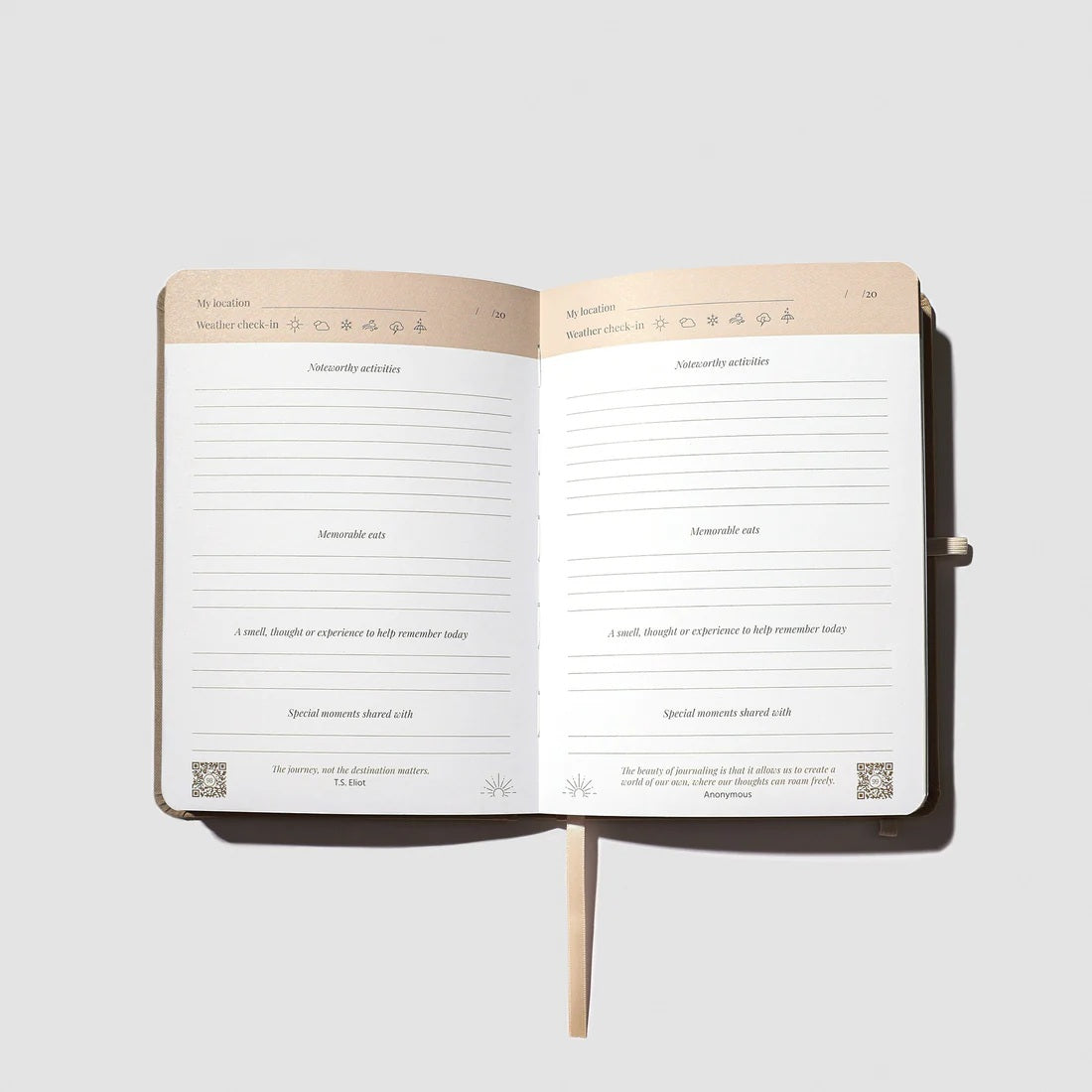 Travel Journal Earthy Taupe