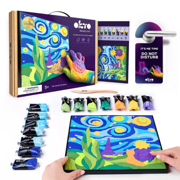 Okto Sensory Clay Art - Little Prince Night Paint By Numbers