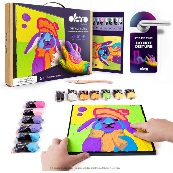Okto Sensory Clay Art - Bunny Paint By Numbers