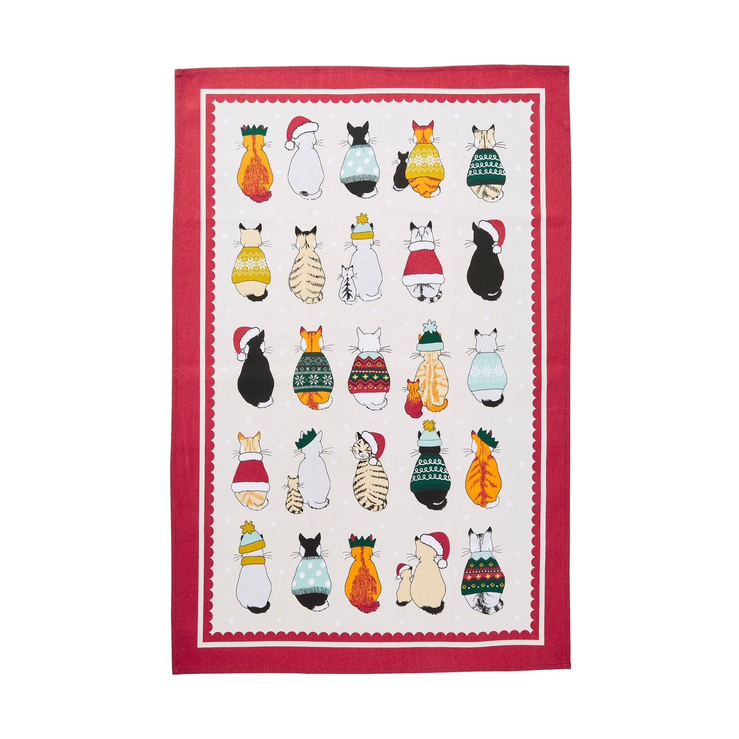 Uw Tea Towel Cats In Waiting