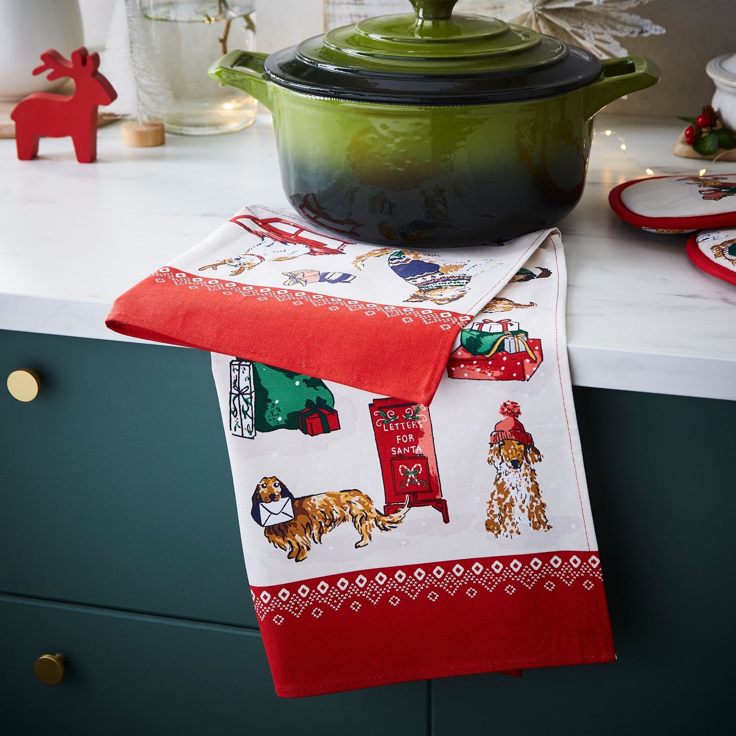Uw Cotton Tea Towel Merry Muts