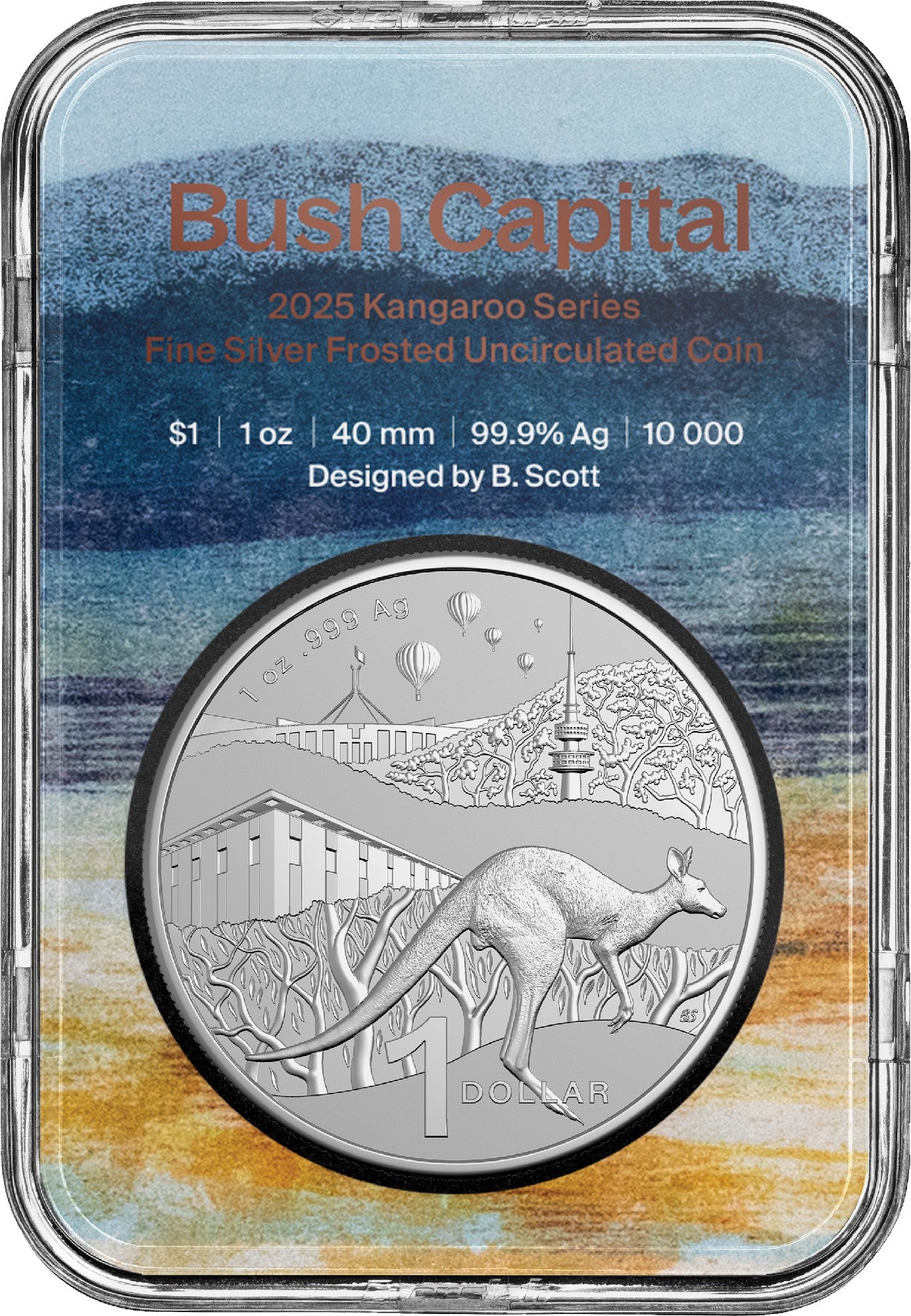 2025 Kangaroo Series Fine Silver Frosted Uncirculated Coin