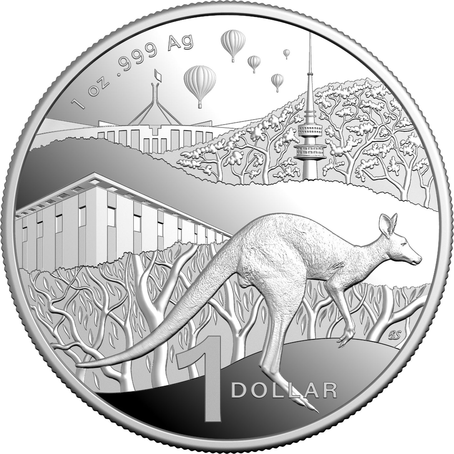 2025 Kangaroo Series Fine Silver Frosted Uncirculated Coin