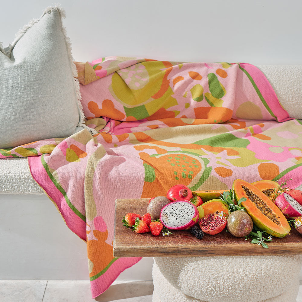 Throw Cotton Knit - Tutti Fruitti