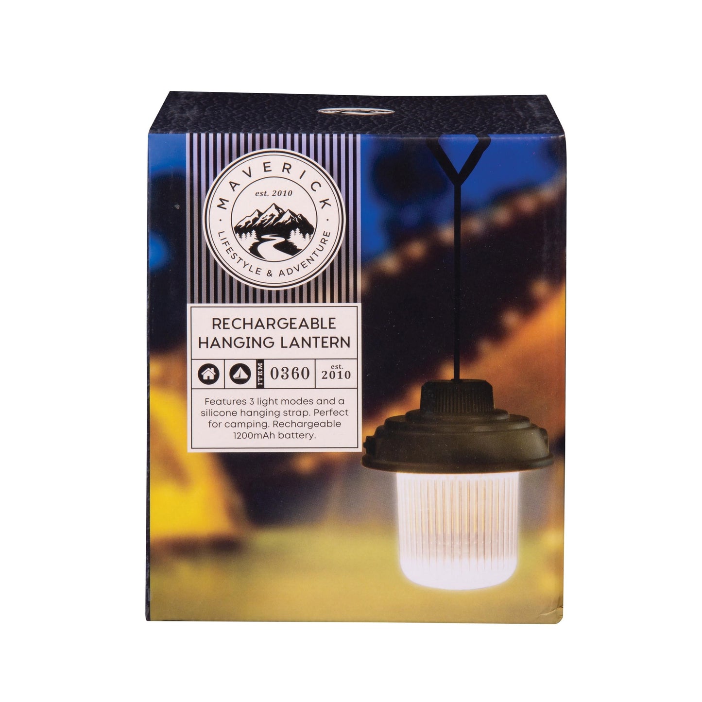 Maverick Rechargeable Hanging Lantern Ass Colours