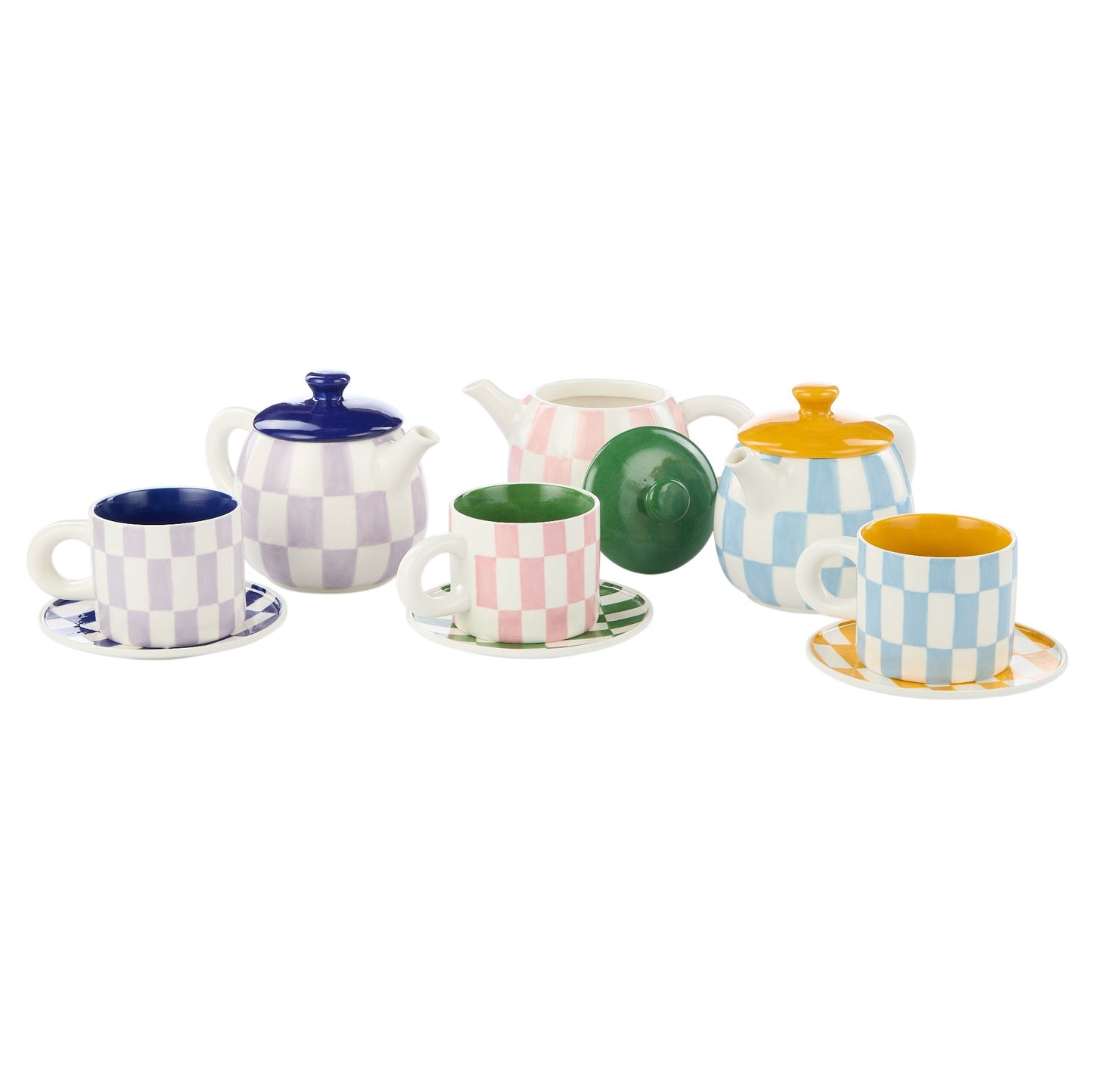 Emporium Check Mug & Plate - Pink