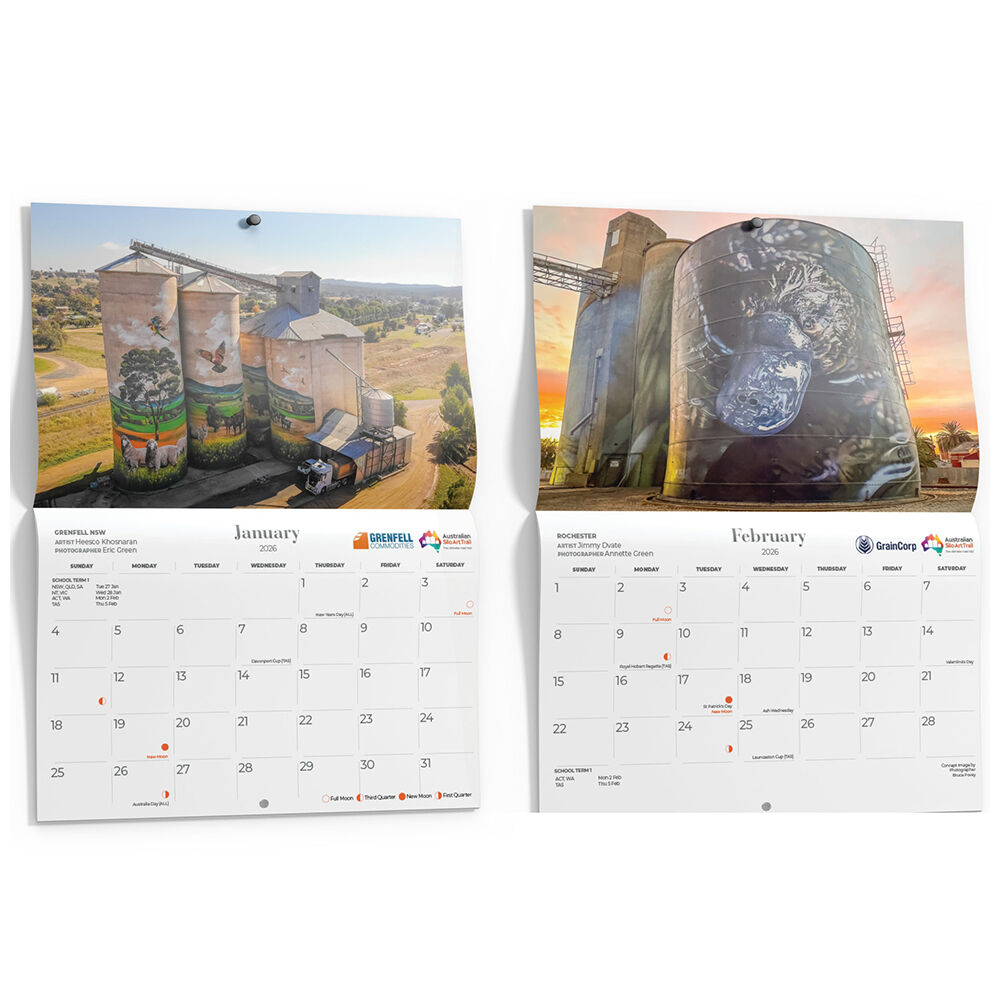 Silo Art 2026 Wall Calendar
