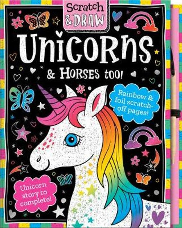 Unicorns And Horses Too (scratch & Draw)