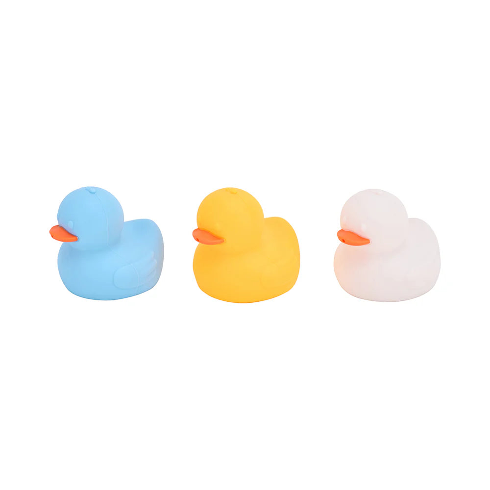 Silicone Squeezy Bath Toys - Duck 3pc - Annabel Trends