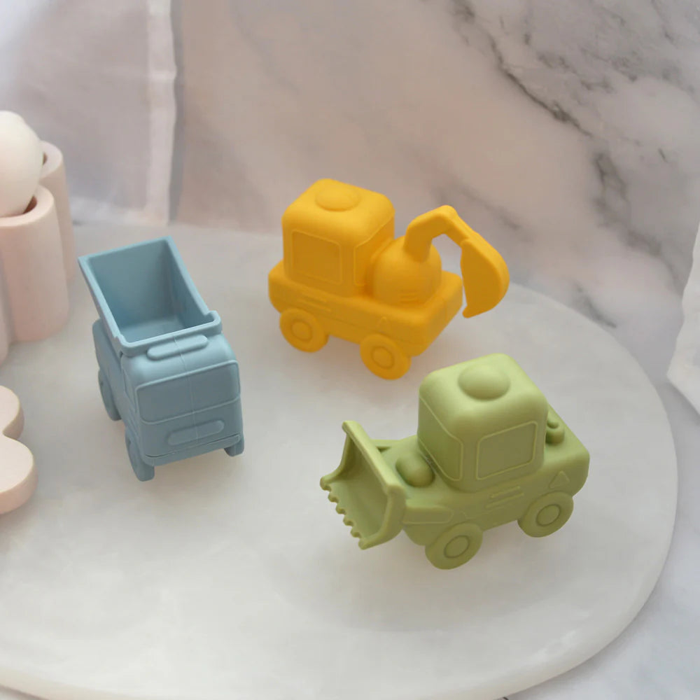 Silicone Squeezy Bath Toys - Truck 3pc