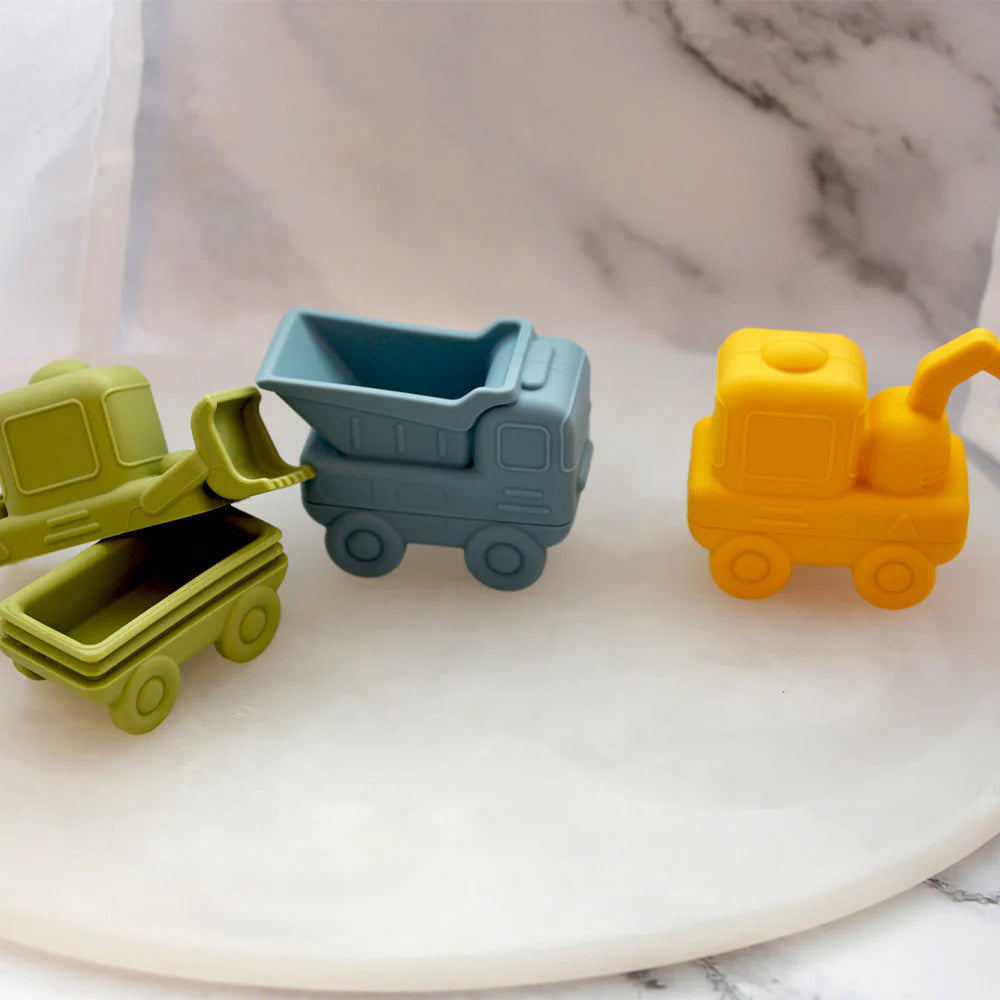 Silicone Squeezy Bath Toys - Truck 3pc