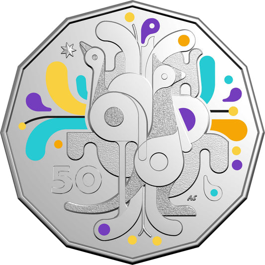 Coin Pack 50cent Unc 2025 Coloured Celebrations Birthday