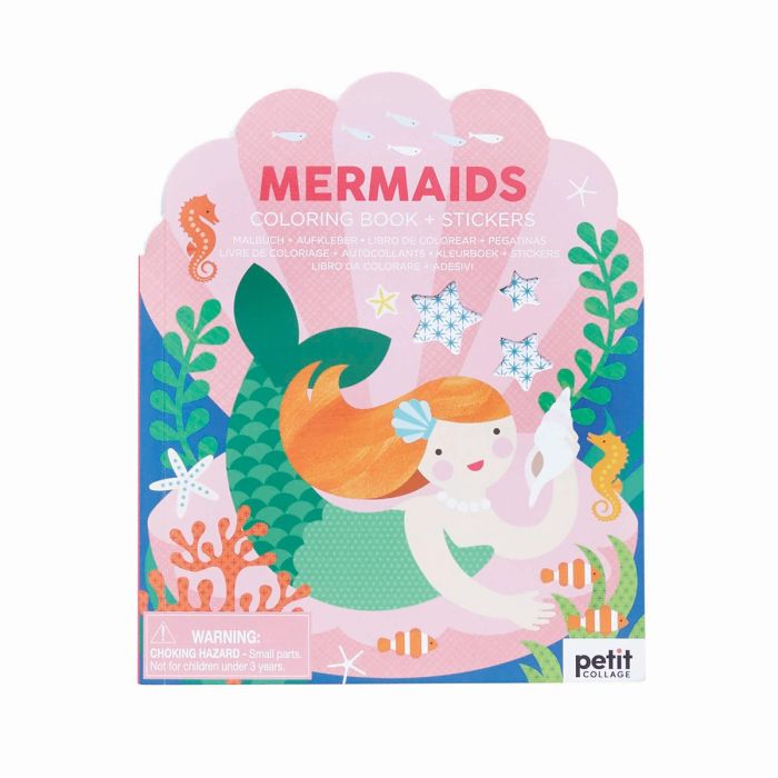 Colouring Book With Stickers - Mermaids