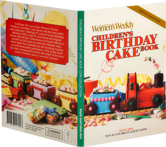 2025 $1 Uncirculated Ten-coin Collection - The Australian Womens Weekly Childrens Birthday Cake Book