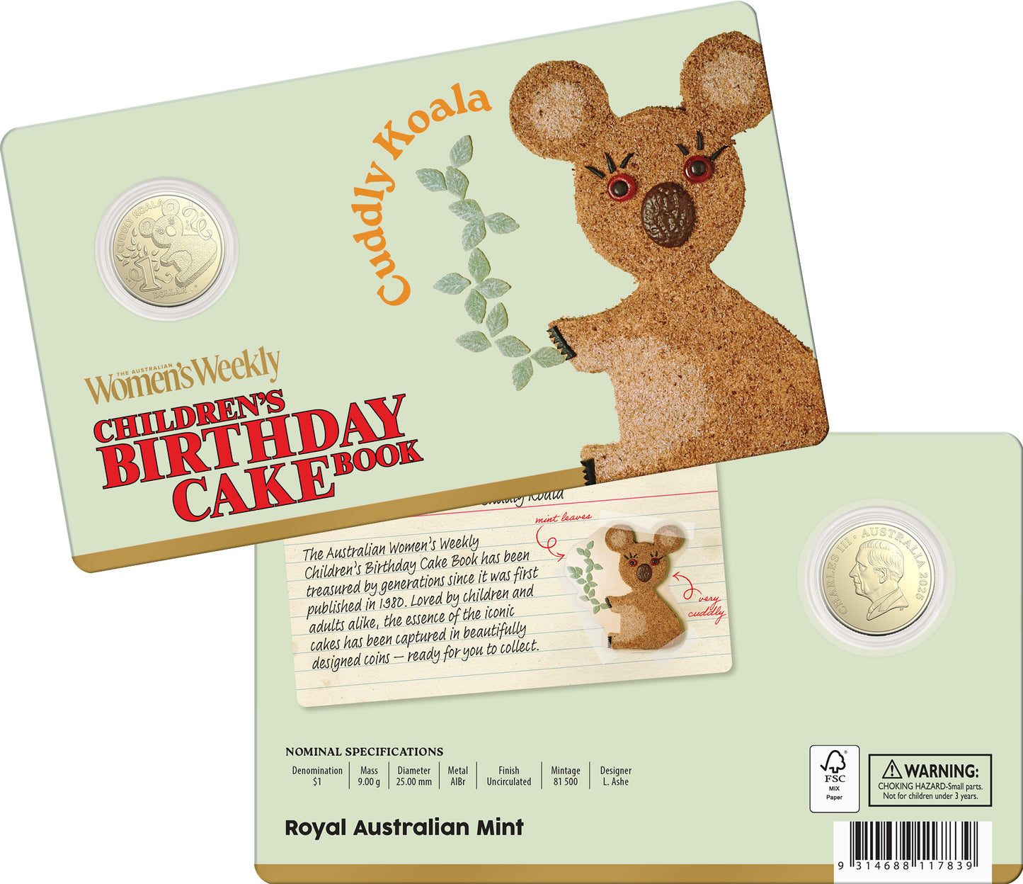 2025 $1 Uncirculated Coin - Cuddly Koala