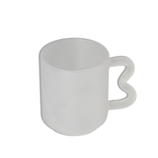 Eloise Glass Cup Frosted White