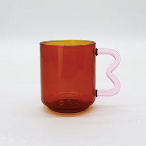 Eloise Glass Cup Amber/blush