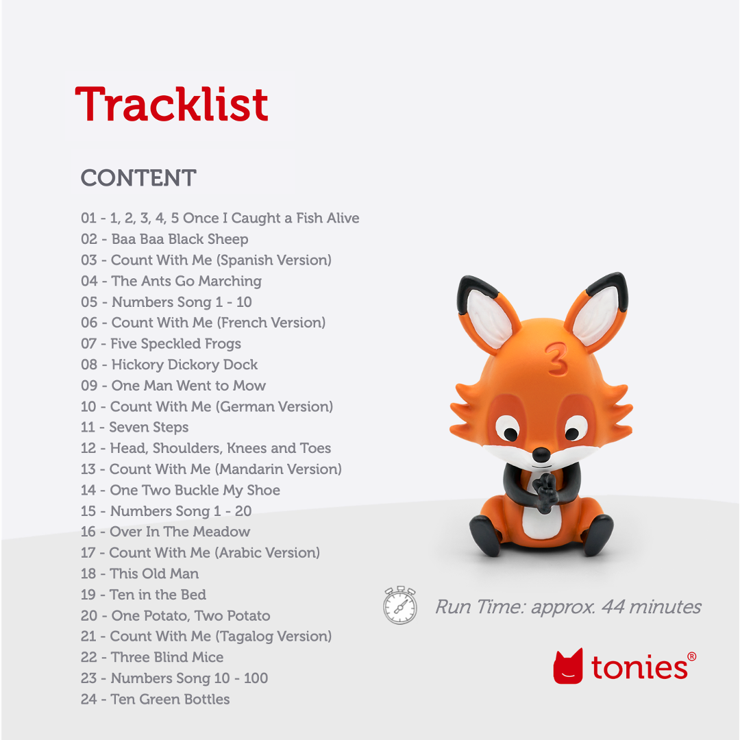 Favourite Childrens Songs - Counting Songs Tonie Audio