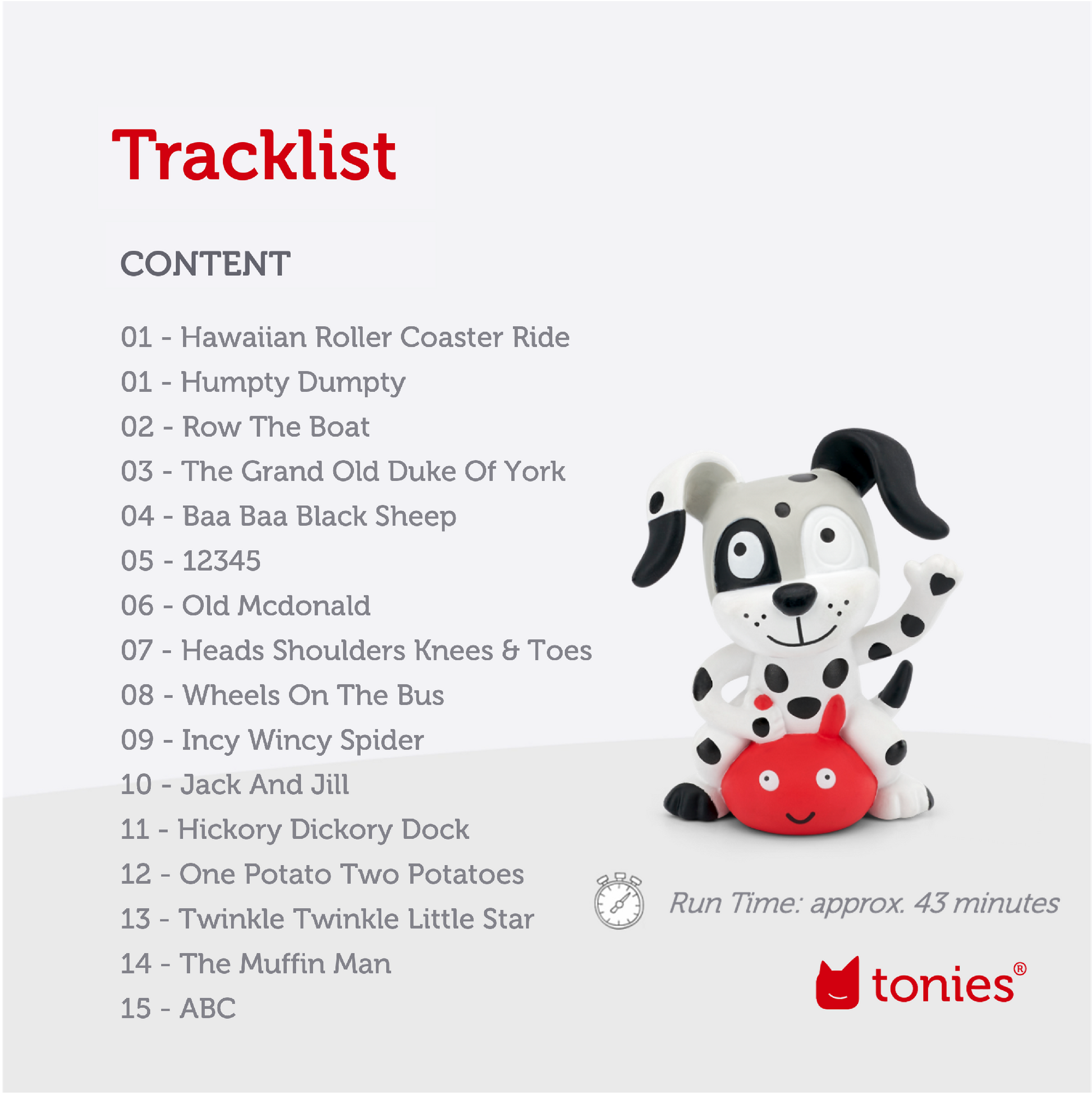 Favourite Childrens Songs Playtime & Action Songs 2 Tonie Audio 