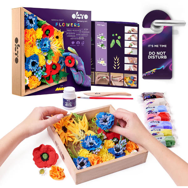 Okto Sensory Art - Wood & Craft Flowers