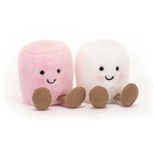 Jellycat Amuseables Pink And White Marshmallows Multi-coloured 5x15x9cm