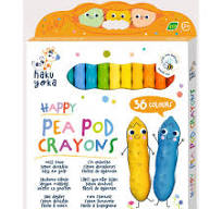 Haku Yoka - Happy Pea Pod Crayons (pack Of 36) 