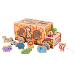 Wooden Jungle Animal Truck