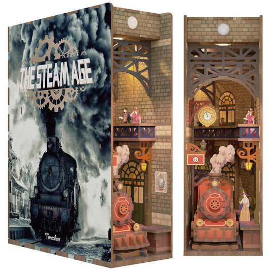 Tonecheer Book Nook 3d Puzzle Kit - The Steam Age