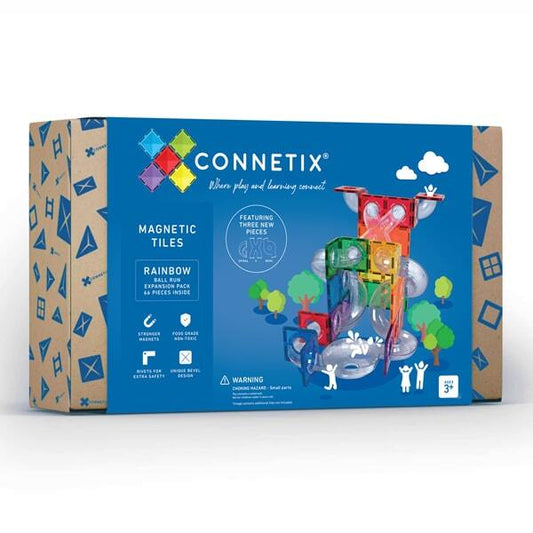 Connetix Rainbow Ball Run Expansion Pk 66pc