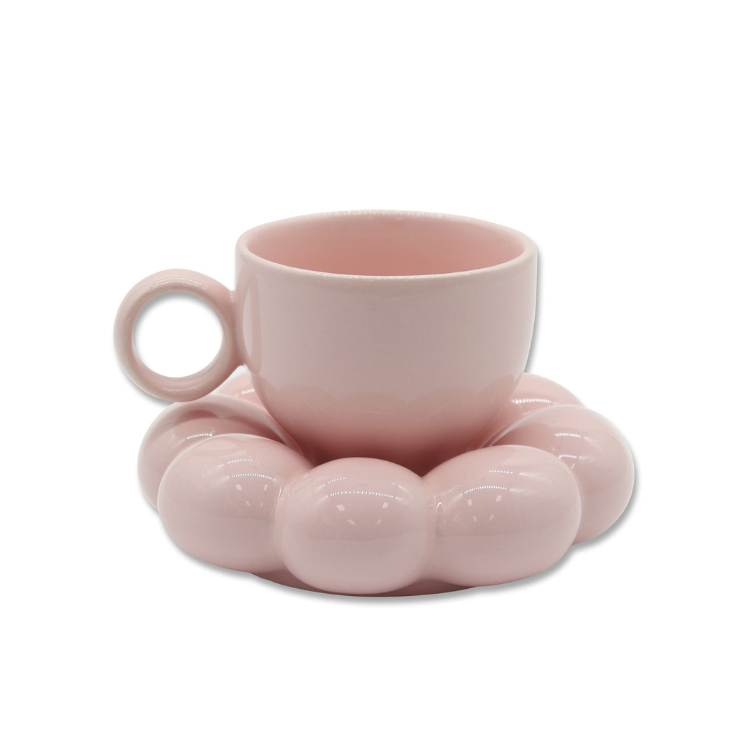 Lottie Pink Mug & Saucer Set