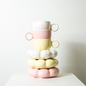 Lottie Pink Mug & Saucer Set