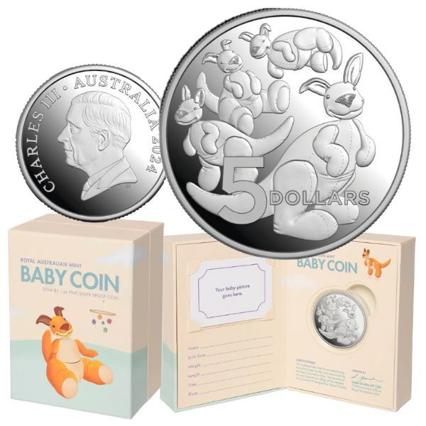 Coin 2024 $5 Proof Baby Coin Toy Kangaroo