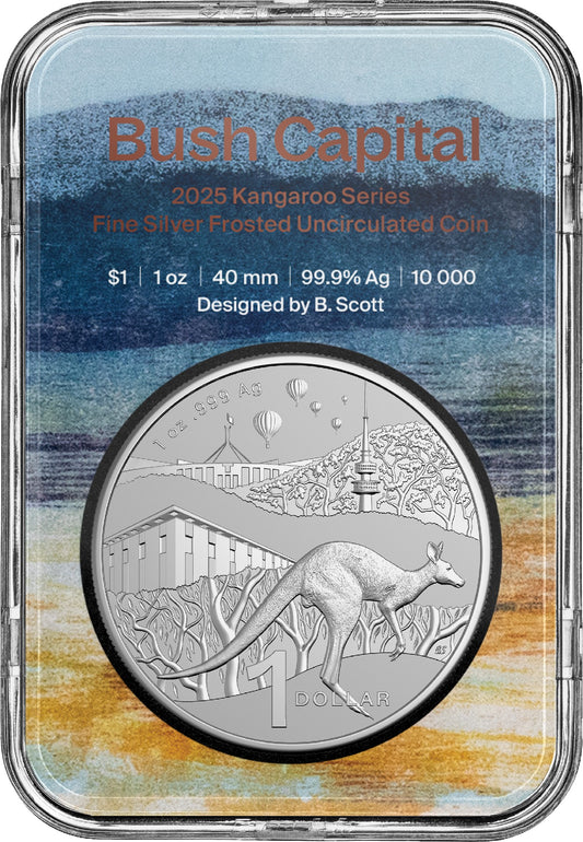 2025 Kangaroo Series Fine Silver Frosted Uncirculated Coin