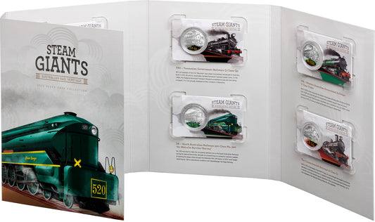 2025 Seven Coin 50c Collection -steam Giants Unc.