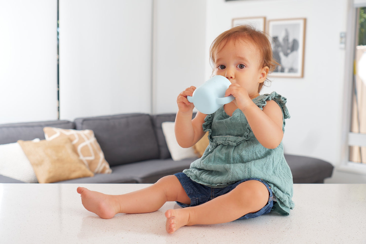 Mini Sippi Bear With Handles - Iced Blue