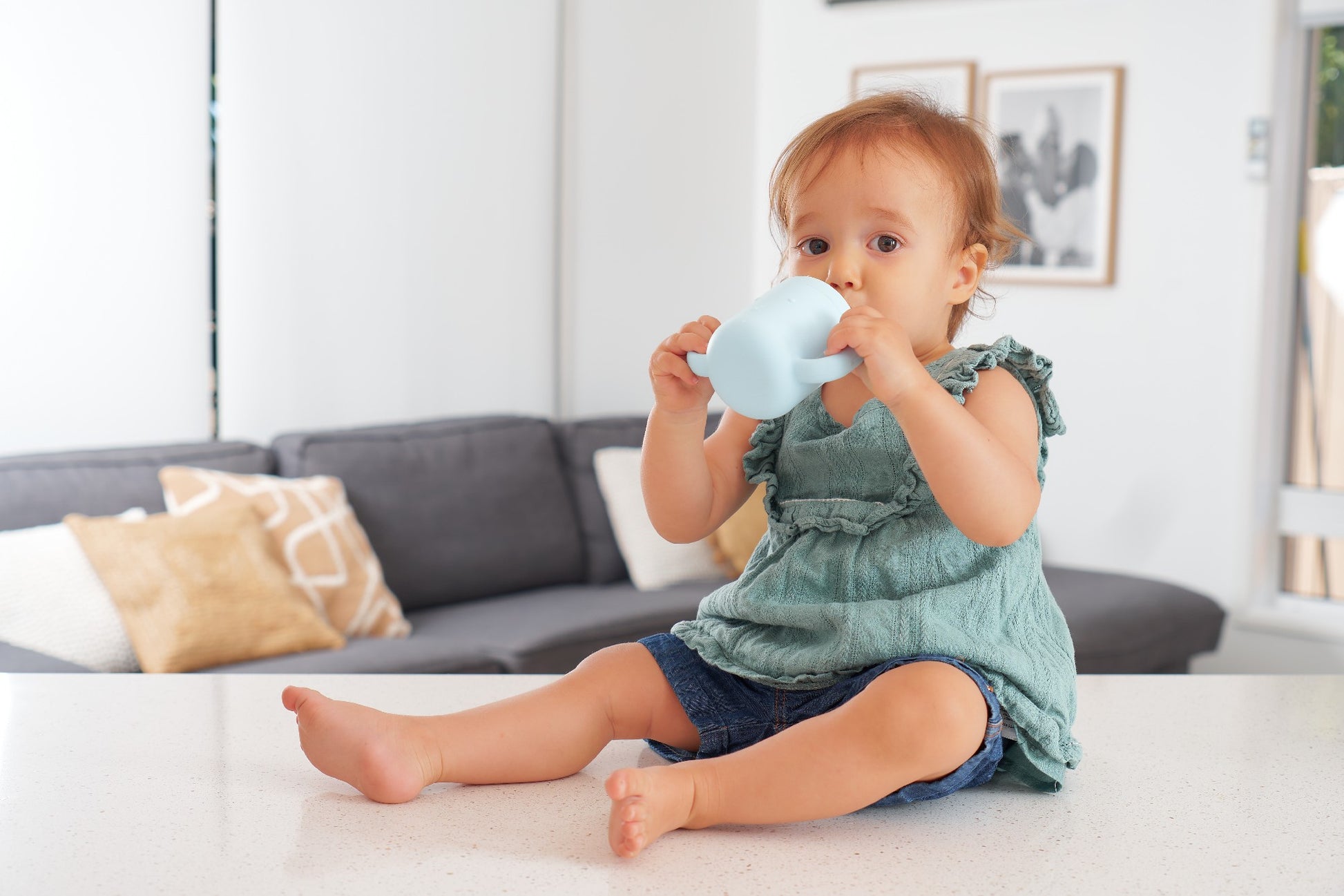 Mini Sippi Bear With Handles - Iced Blue