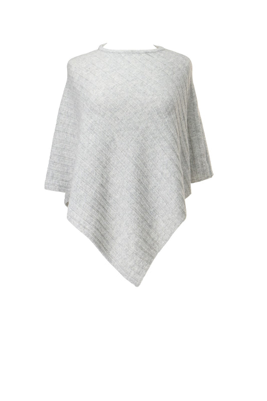 Knit Poncho - Marle Grey