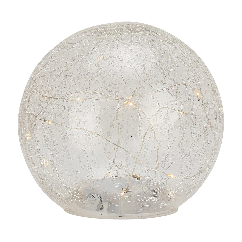 Crackle Glass Light Ball Large