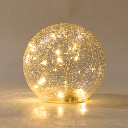 Crackle Glass Light Ball Large