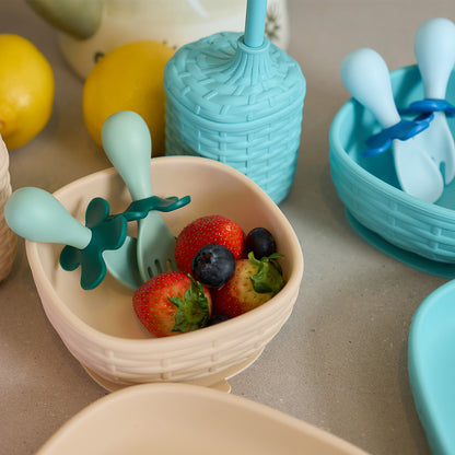 Flower Fork & Spoon Set - Assorted Colours