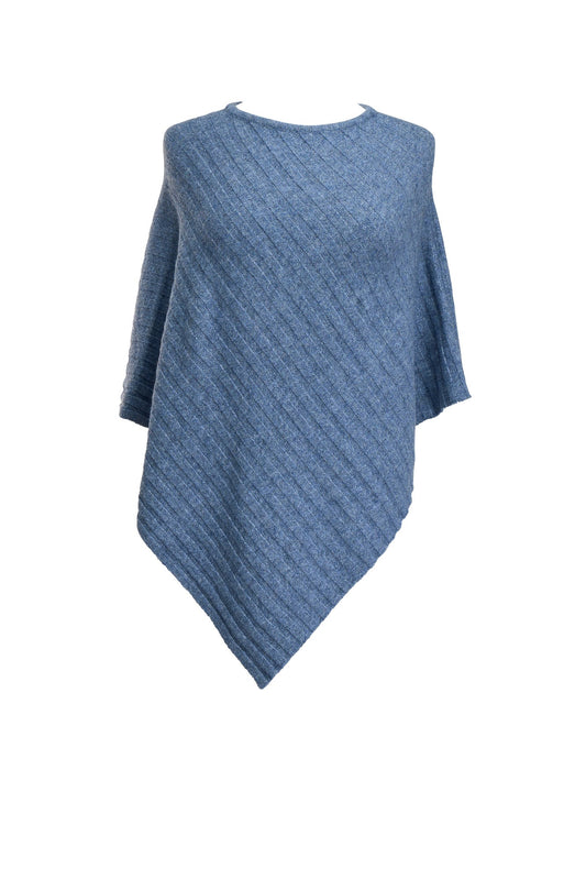 Knit Poncho - Marle Navy