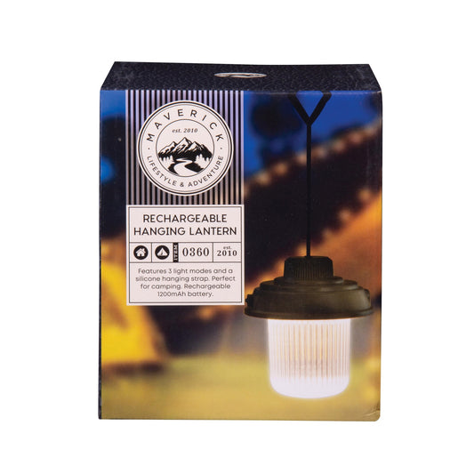 Maverick Rechargeable Hanging Lantern Ass Colours