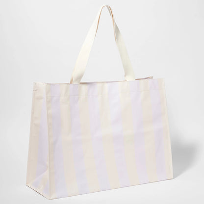 Sunnylife Carryall Beach Bag Rio Sun Pastel Lilac Stripe