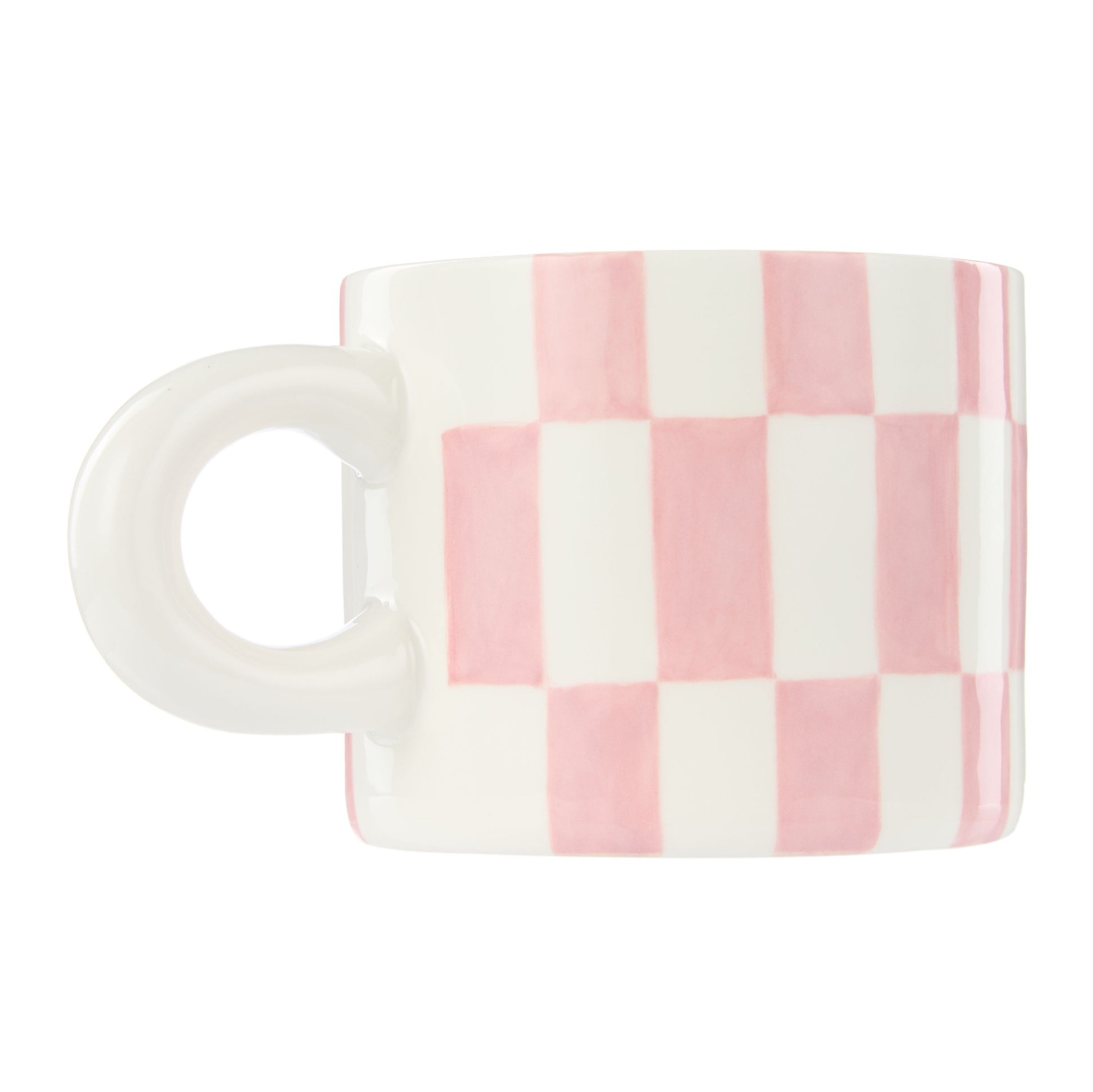 Emporium Check Mug & Plate - Pink