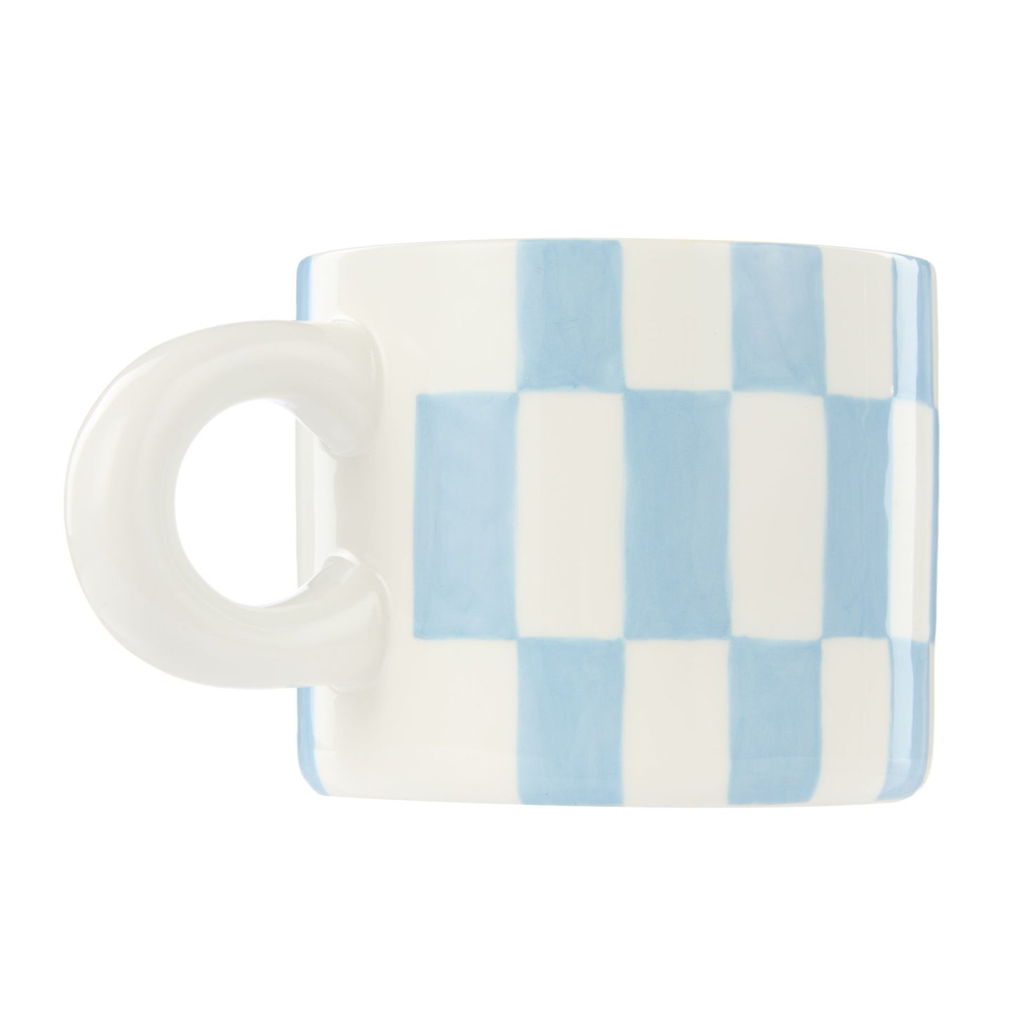 Emporium Check 300ml Mug & Plate Set Blue/orange