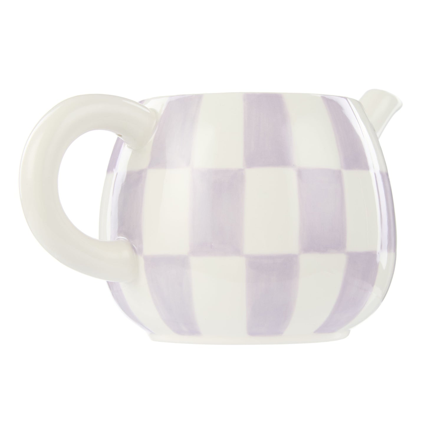 Emporium Check 700ml Teapot Lilac/navy