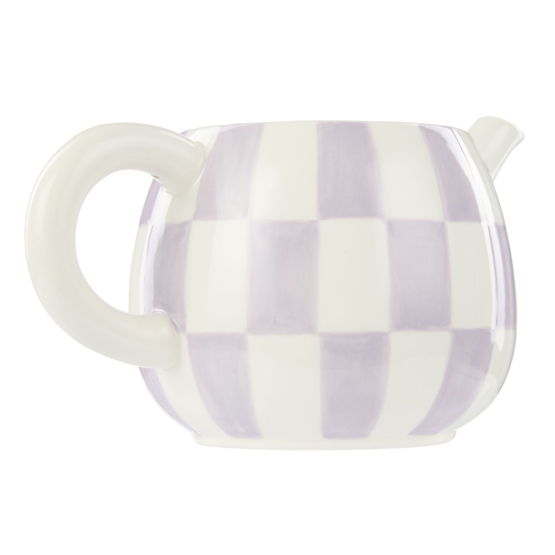 Emporium Check 700ml Teapot Lilac/navy