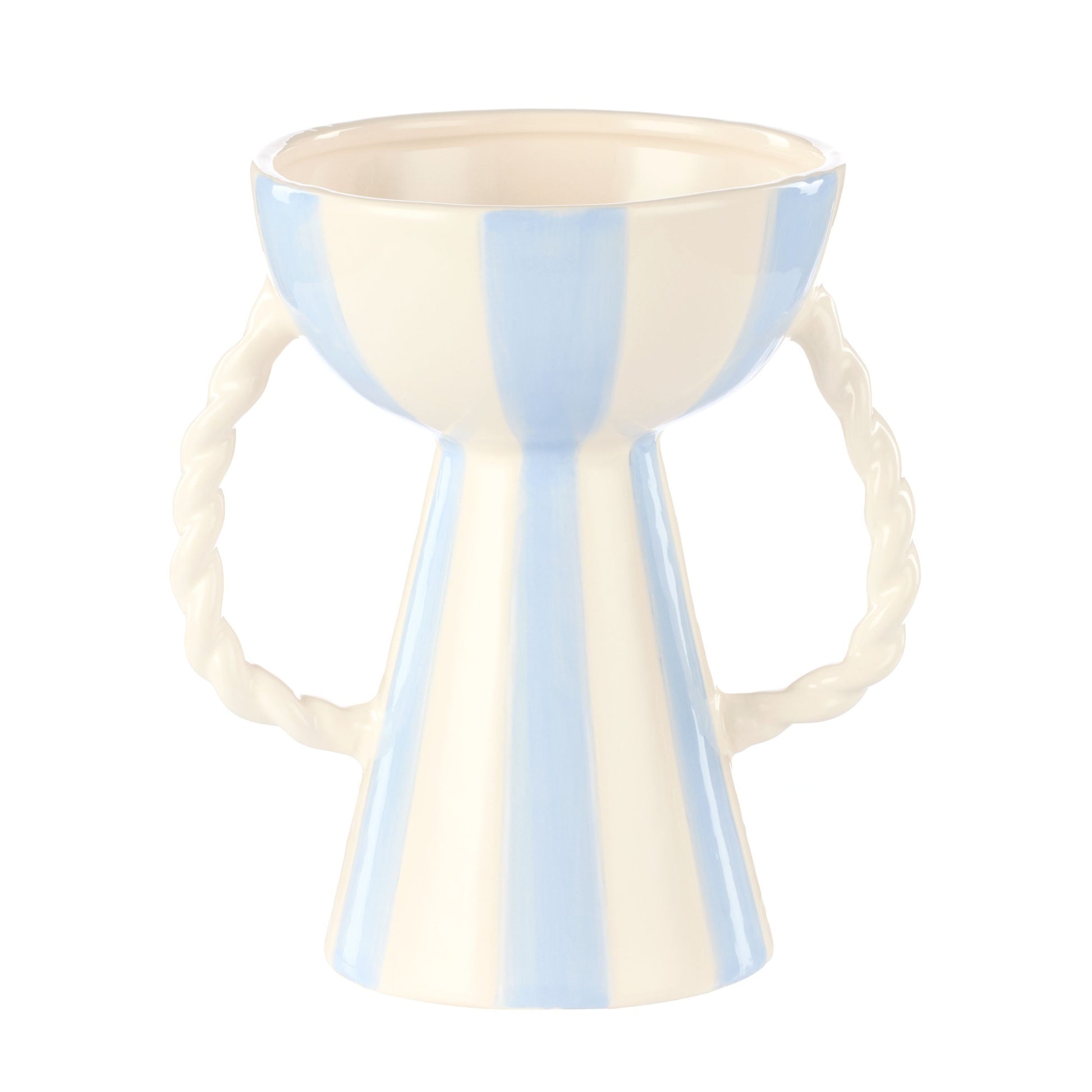 Emporium Lulu Coil Stripe Vase Blue